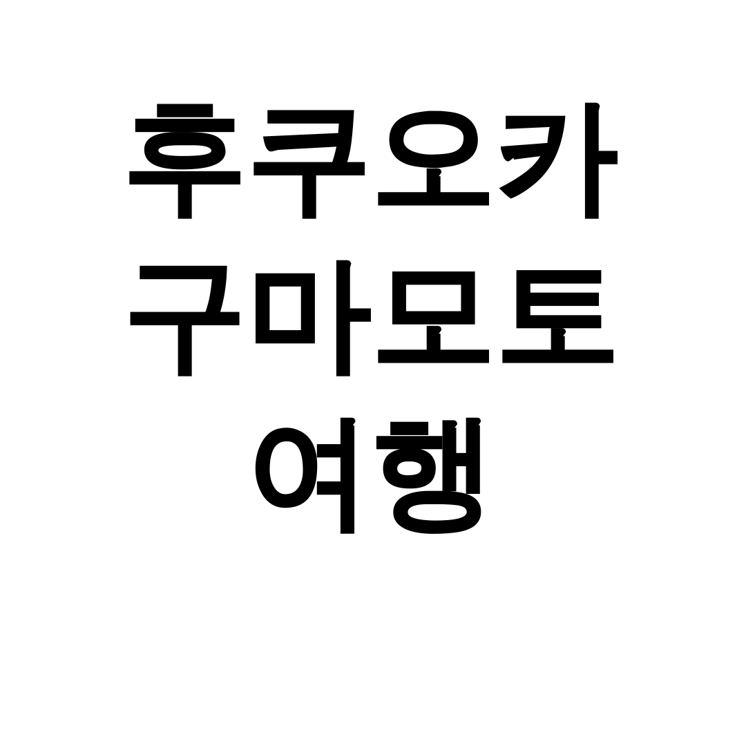 후쿠오카 구마모토 여행