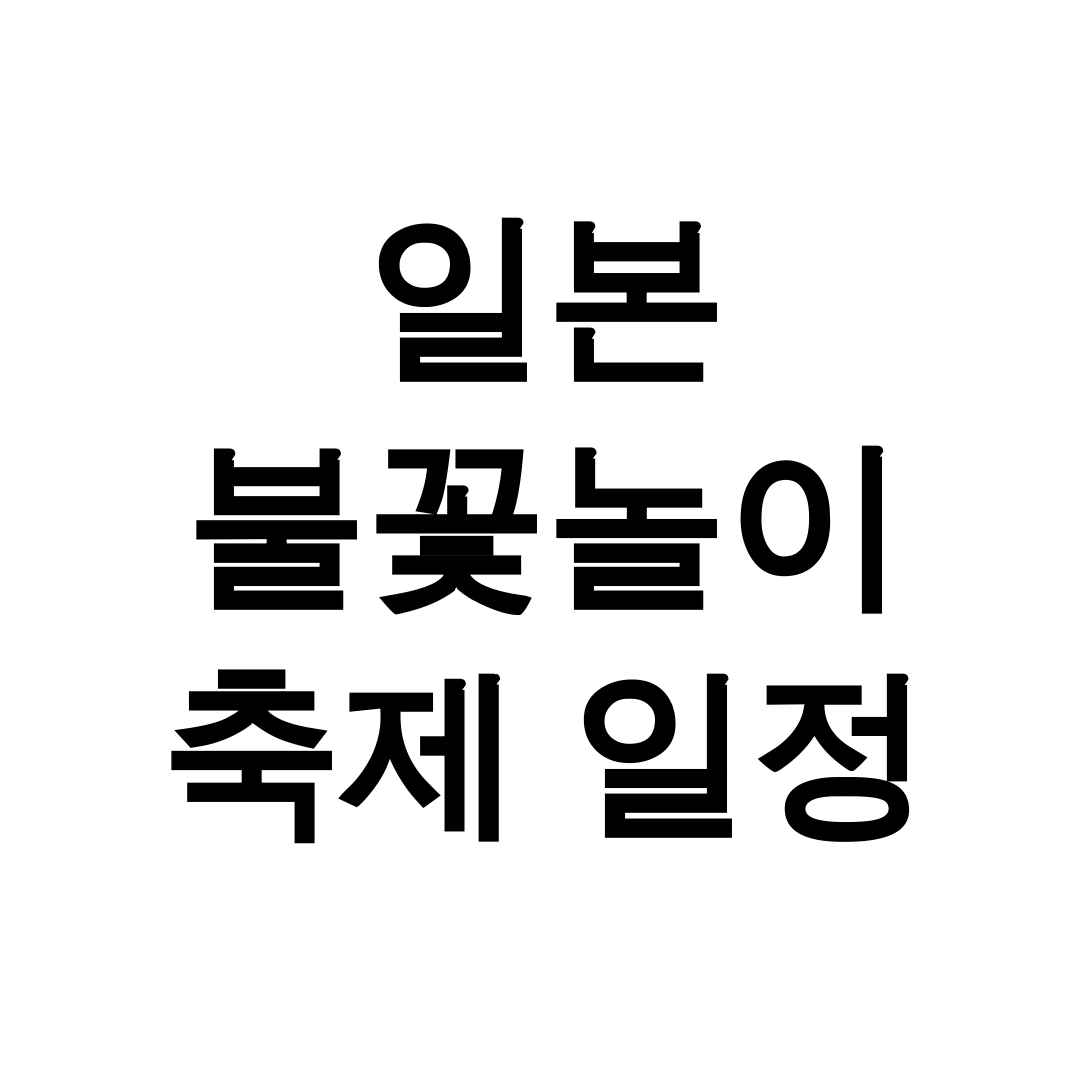 일본 불꽃놀이 축제 일정